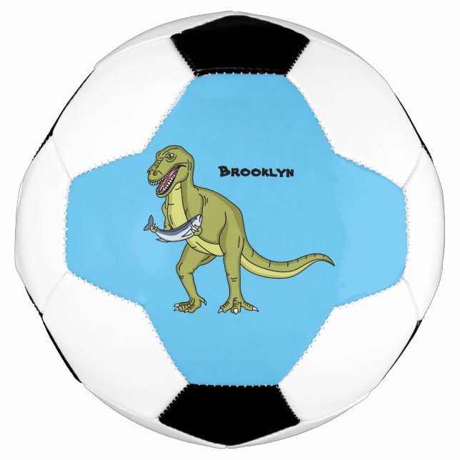 Ballon De Foot Illustration de dinosaure T rex drôle (Devant)