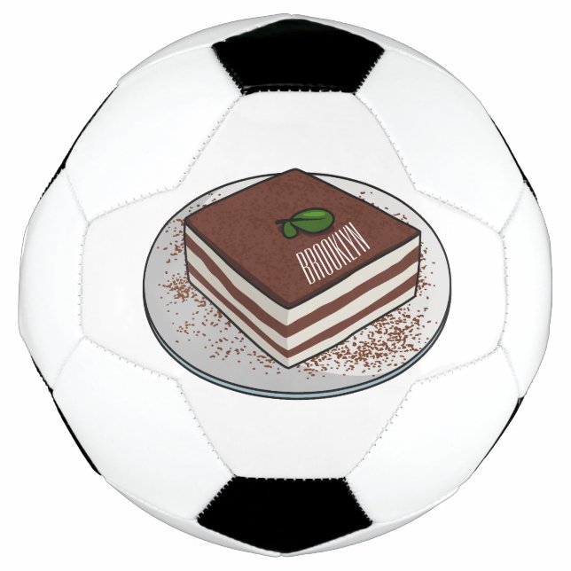 Ballon De Foot Illustration de gâteau de Tiramisu (Devant)