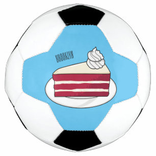 Ballon De Foot Illustration de gâteau en velours rouge