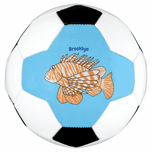 Ballon De Foot Illustration de Happy lionfish (Devant)