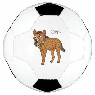 Ballon De Foot Illustration de Hyena et de fleurs