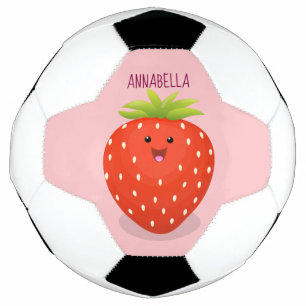 Ballon De Foot Illustration de la fraise Cute kawaii