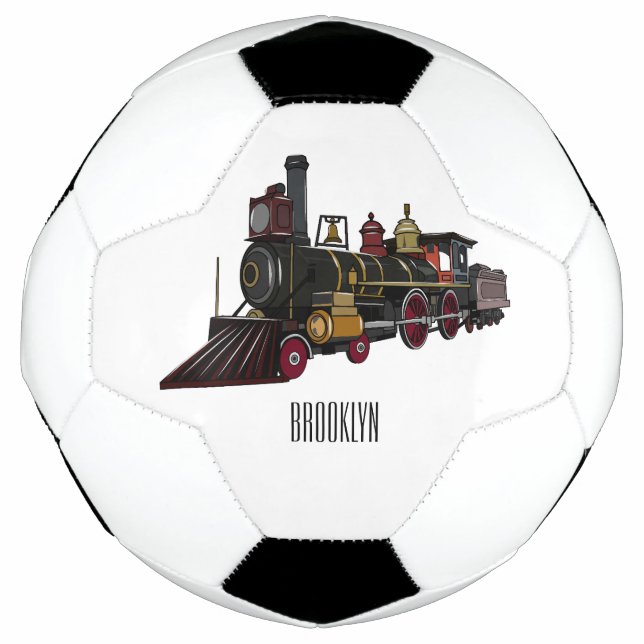 Ballon De Foot Illustration de la locomotive à vapeur (Devant)