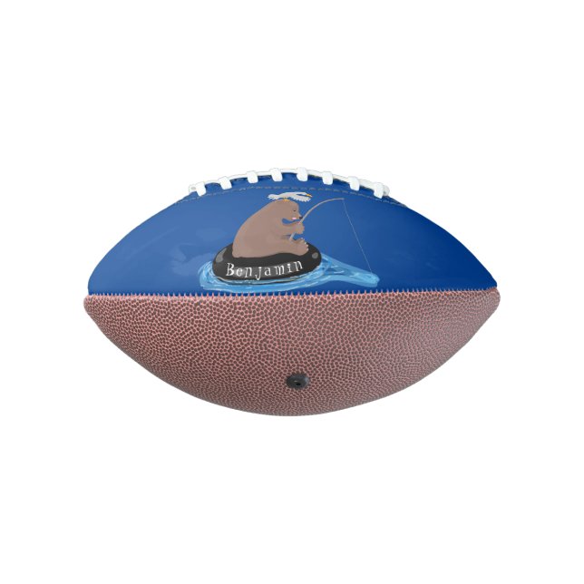 Ballon De Foot Illustration de la pêche à l'ourson (Tourné à 270°)