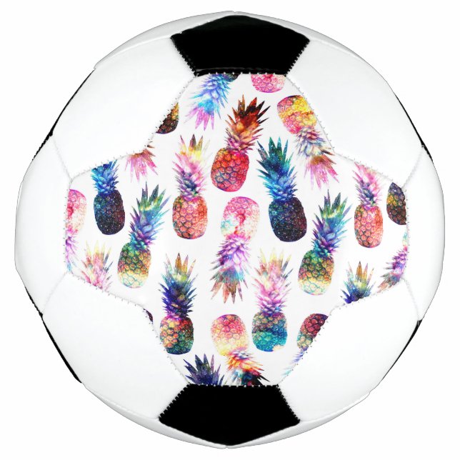 Ballon De Foot Illustration de l'aquarelle et des ananas nébuleux (Devant)