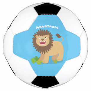 Ballon De Foot Illustration de l'effervescence de lions heureux