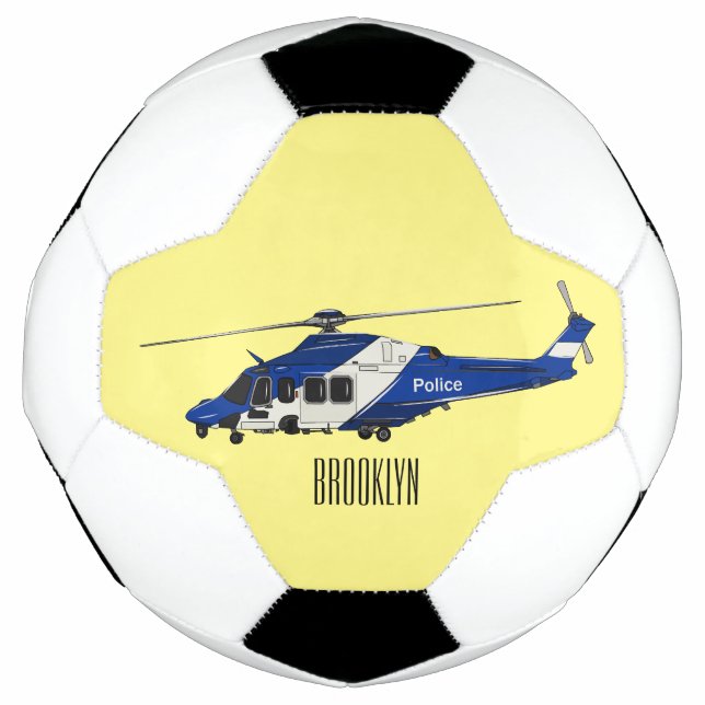 Ballon De Foot Illustration de l'hélicoptère de police (Devant)