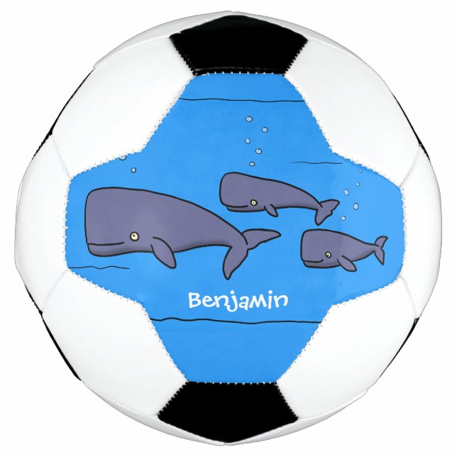 Ballon De Foot Illustration de mignonne migratrice de baleines à  (Devant)