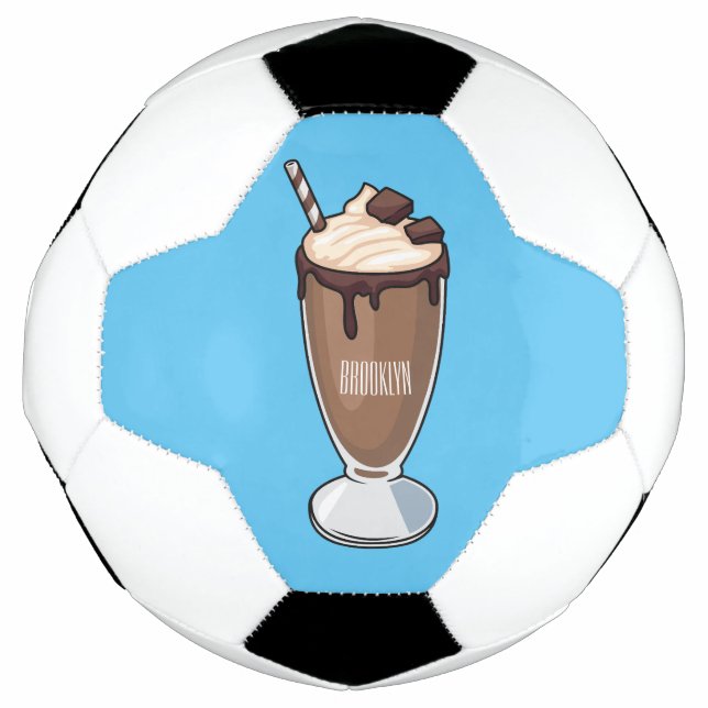 Ballon De Foot Illustration de milk-shake au chocolat (Devant)