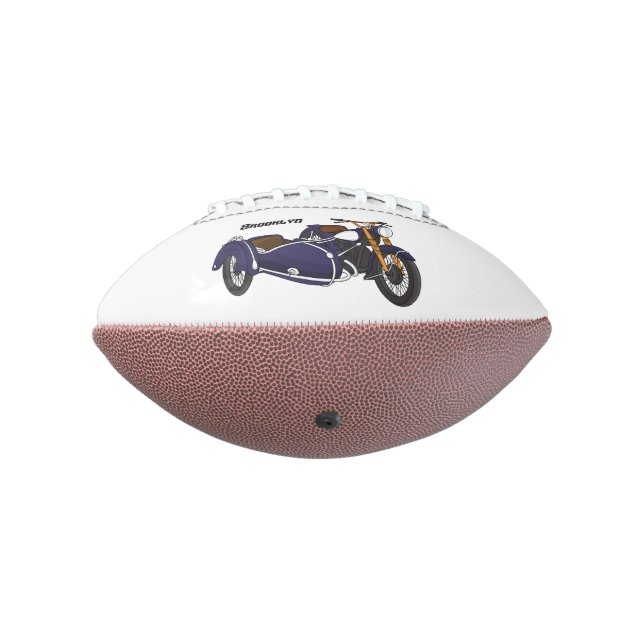 Ballon De Foot Illustration de moto pourpre Sidecar (Tourné à 270°)