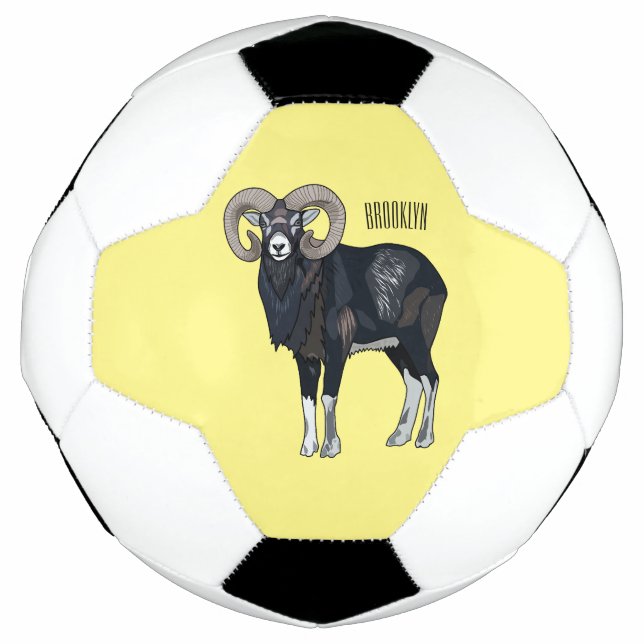 Ballon De Foot Illustration de mouflon, mouton (Devant)