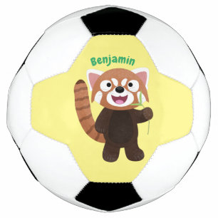 Ballon De Foot Illustration de panda rouge mignon