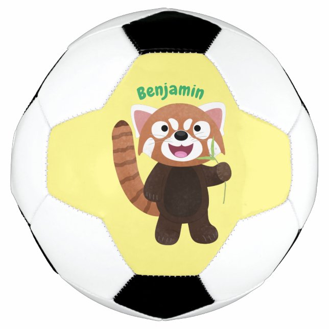 Ballon De Foot Illustration de panda rouge mignon (Devant)