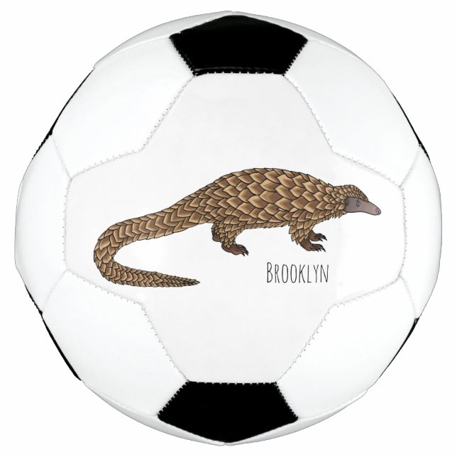 Ballon De Foot Illustration de pangolin à queue longue (Devant)