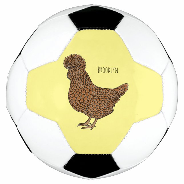 Ballon De Foot Illustration de poulet à la polis chamois (Devant)