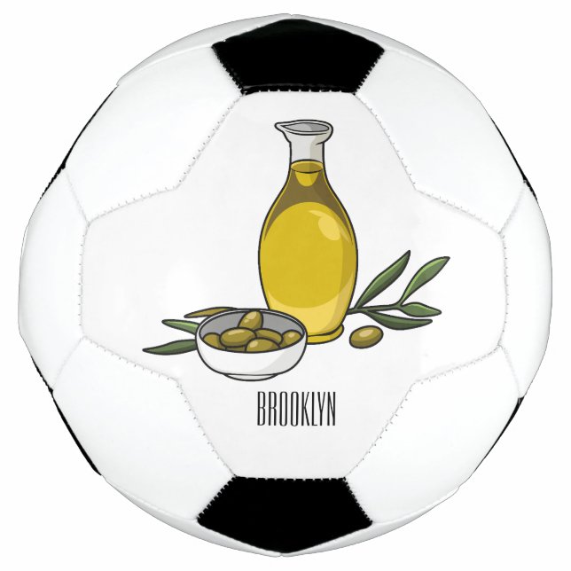 Ballon De Foot Illustration d'huile d'olive (Devant)