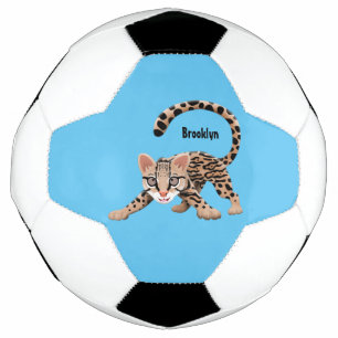 Ballon De Foot Illustration d'ocelot mignon