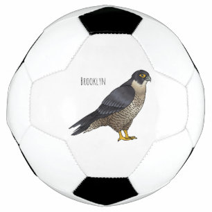 Ballon De Foot Illustration d'oiseau de faucon pèlerin