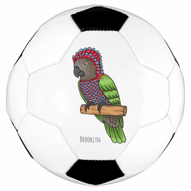 Ballon De Foot Illustration d'oiseau perroquet à tête de faucon (Devant)