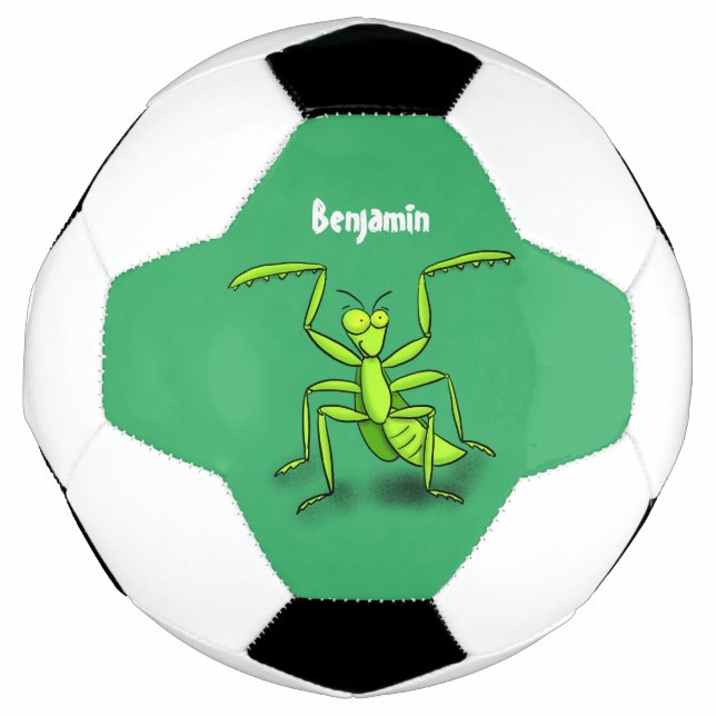 Ballon De Foot Illustration drôle de mante verte en prière (Devant)
