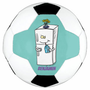 Ballon De Foot Illustration drôle de réfrigérateur