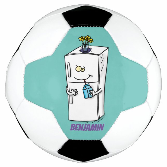 Ballon De Foot Illustration drôle de réfrigérateur (Devant)