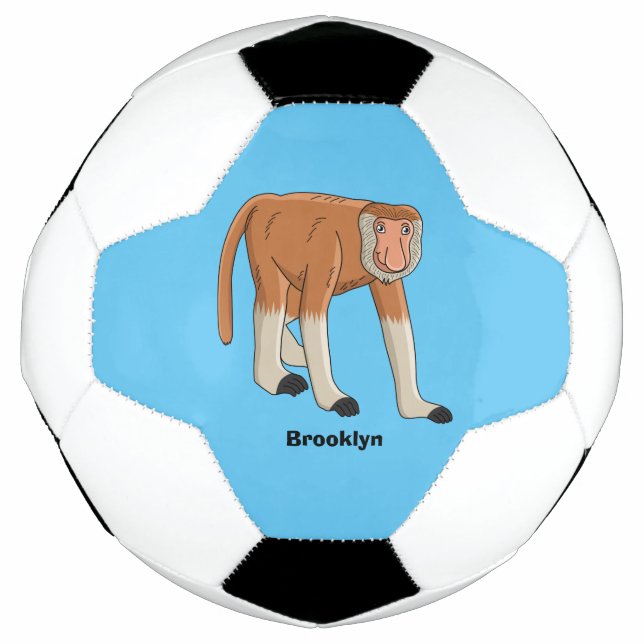 Ballon De Foot Illustration drôle de singe proboscis (Devant)