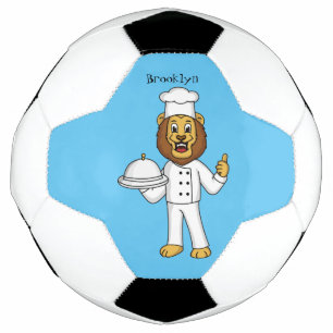 Ballon De Foot Illustration du chef mignon lion