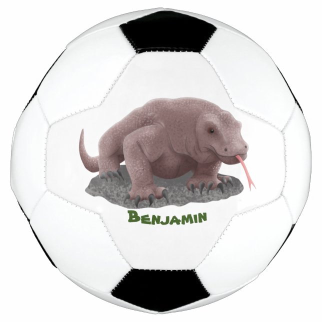 Ballon De Foot Illustration du dragon de Komodo (Devant)