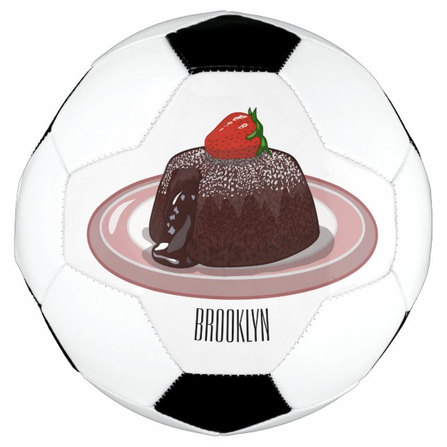 Ballon De Foot Illustration du gâteau de lave au chocolat (Devant)