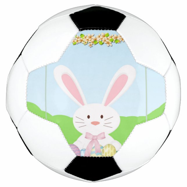 Ballon De Foot Illustration du lapin de Pâques (Devant)
