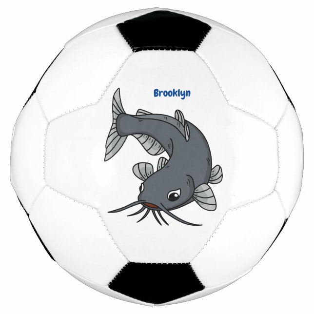 Ballon De Foot Illustration du poisson-chat mignon (Devant)