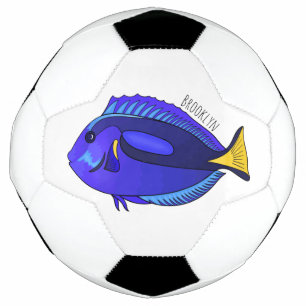 Ballon De Foot Illustration du poisson de la cuve bleue