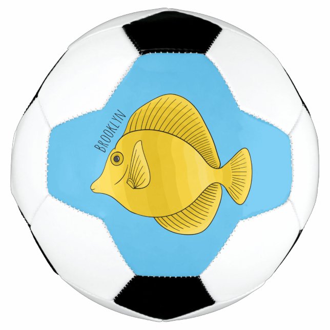 Ballon De Foot Illustration du poisson-tang jaune (Devant)