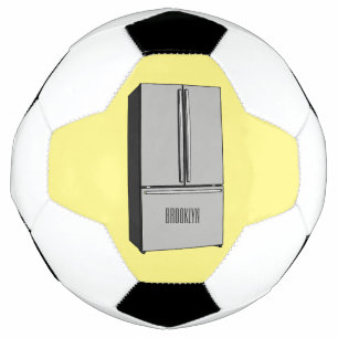 Ballon De Foot Illustration du réfrigérateur de porte française