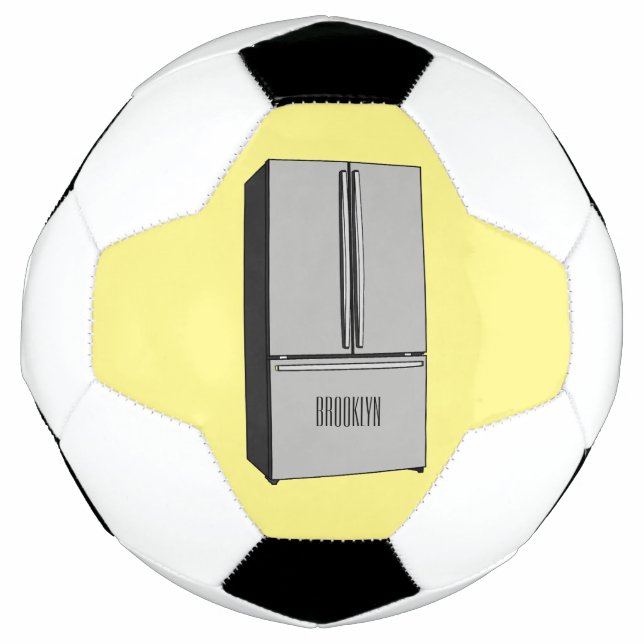 Ballon De Foot Illustration du réfrigérateur de porte française (Devant)