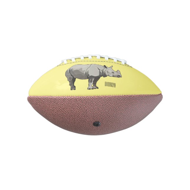 Ballon De Foot Illustration du rhinocéros de Javan (Tourné à 270°)