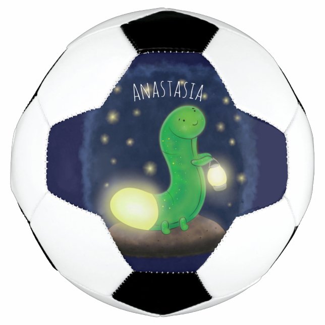 Ballon De Foot Illustration du ver vert mou (Devant)