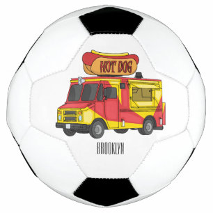 Ballon De Foot Illustration d'un camion de nourriture pour chien 