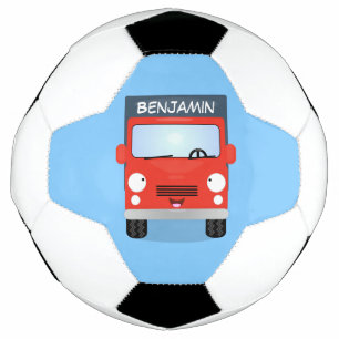 Ballon De Foot Illustration d'un camion kawaii rouge mou