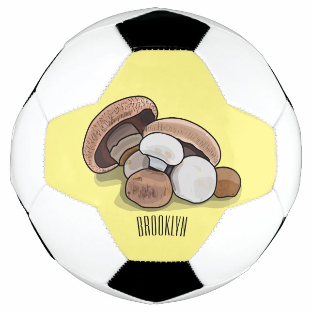 Ballon De Foot Illustration d'un champignon (Devant)