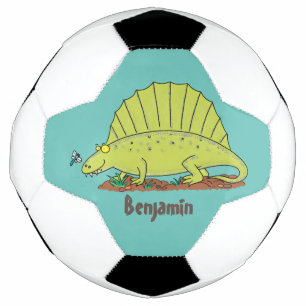 Ballon De Foot Illustration d'un dimétrodon vert mignon