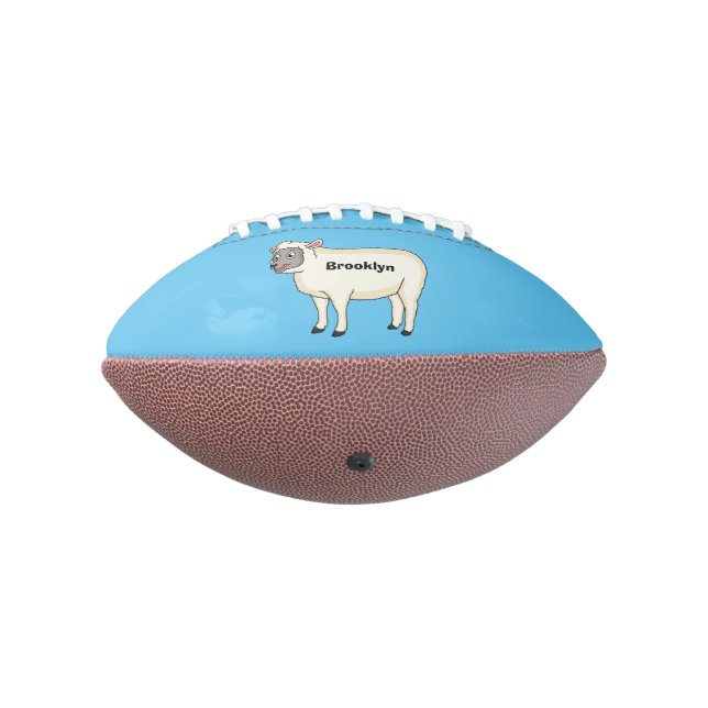 Ballon De Foot Illustration d'un mouton joyeux (Tourné à 270°)