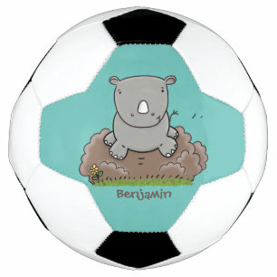 Ballon De Foot Illustration d'un petit rhinocéros