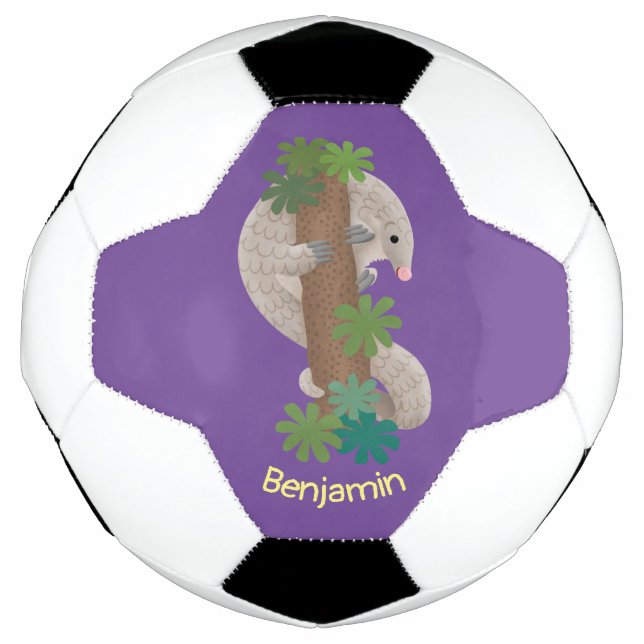 Ballon De Foot Illustration d'une anteure de pangolin mignonne (Devant)