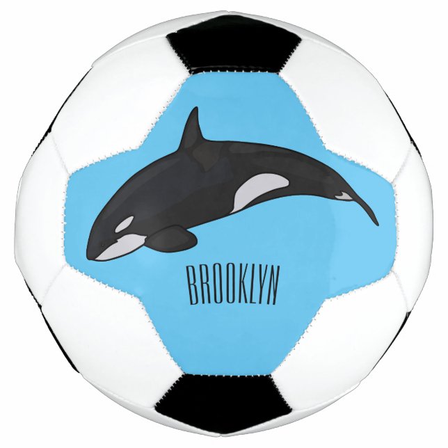 Ballon De Foot Illustration d'une baleine tueuse (Devant)