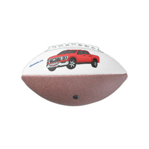 Ballon De Foot Illustration d'une camionnette rouge mou