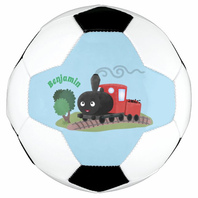 Ballon De Foot Illustration d'une locomotive à vapeur mûre (Devant)