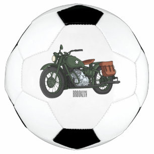 Ballon De Foot Illustration d'une moto de croiseur militaire