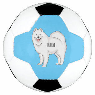 Ballon De Foot Illustration Samoyed dog